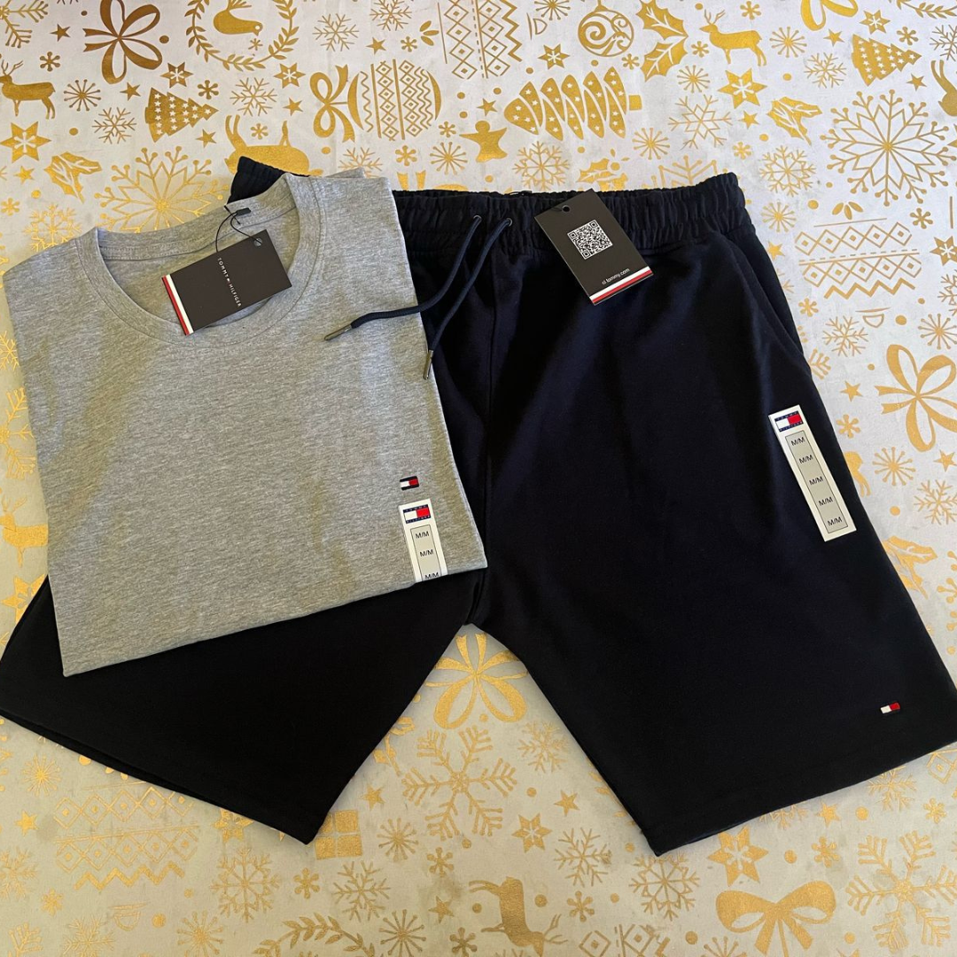 Conjunto Pantalón corto y Polera Tommy Hilfiger 100% algodón